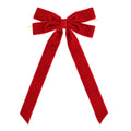 Red velvet Christmas bow with gold cord