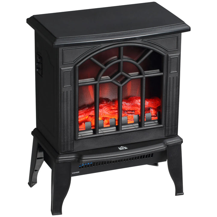 small electric stove with arched glass window