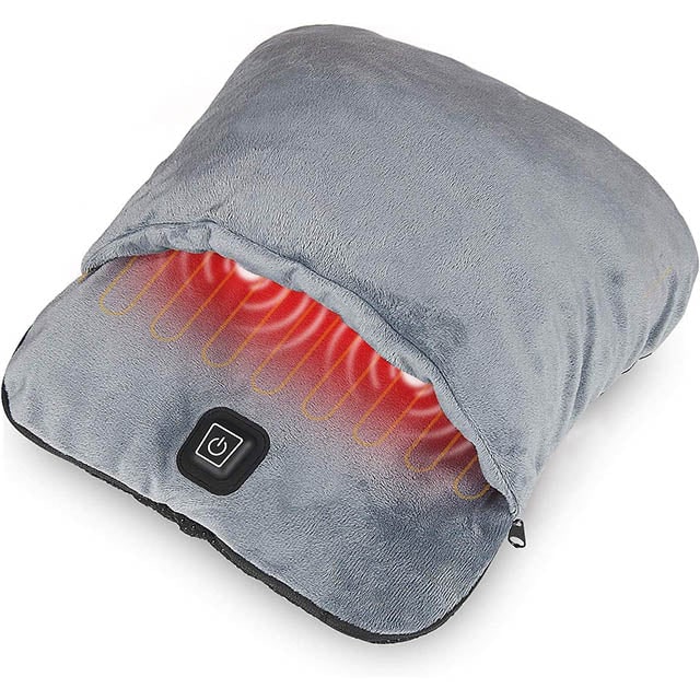 Harwelton™ Plush Heated Foot Warmer Pouch with Vibration Massage