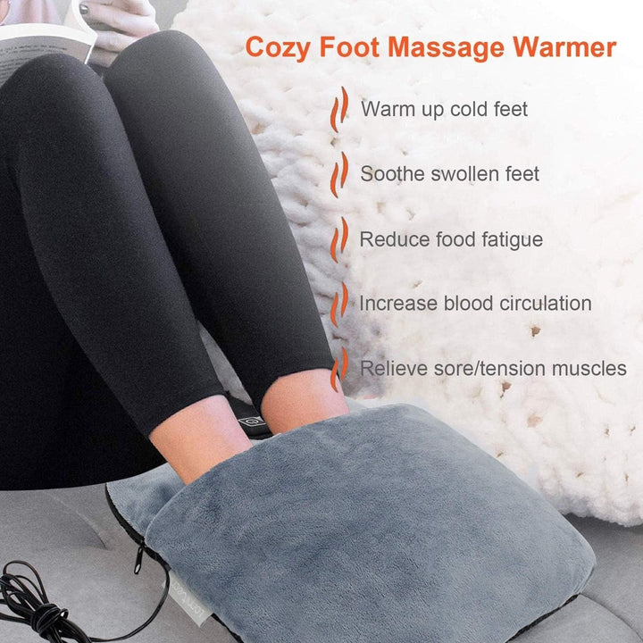 Harwelton™ Plush Heated Foot Warmer Pouch with Vibration Massage