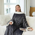 Harwelton™ Heated Wearable Blanket with Sleeves and Foot Pocket