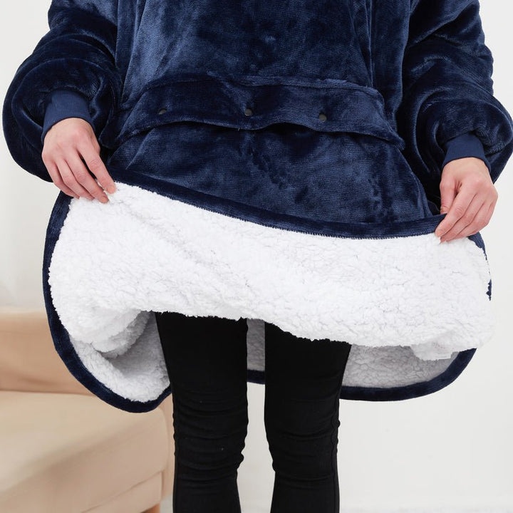 Harwelton™ USB Heated Blanket Hoodie in Soft Flannel with Front Pocket