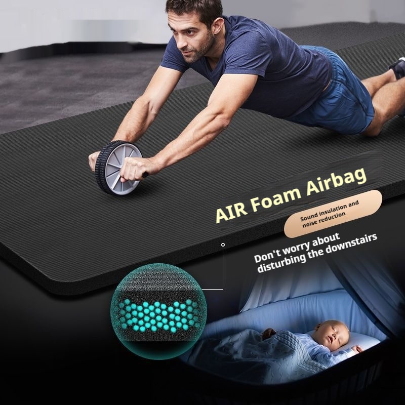 Harwelton™ Thick Non-Slip Yoga and Exercise Mat with Cushioning Foam