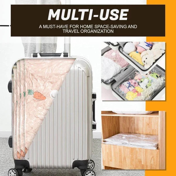 Vacuum Storage Bags with Double Zip Seal – Up to 75% More Space