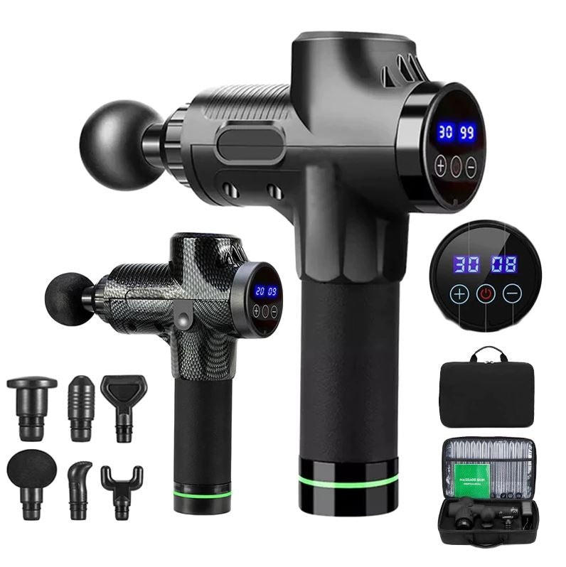 Massage Gun with 6 Heads, 20 Speeds and LCD Touchscreen