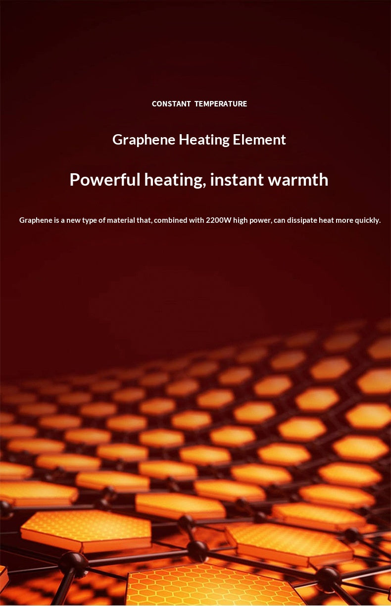 Slim graphene wall heater with touch display