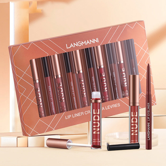 Harwelton 12-Piece Matte Lipstick and Lip Liner Gift Set