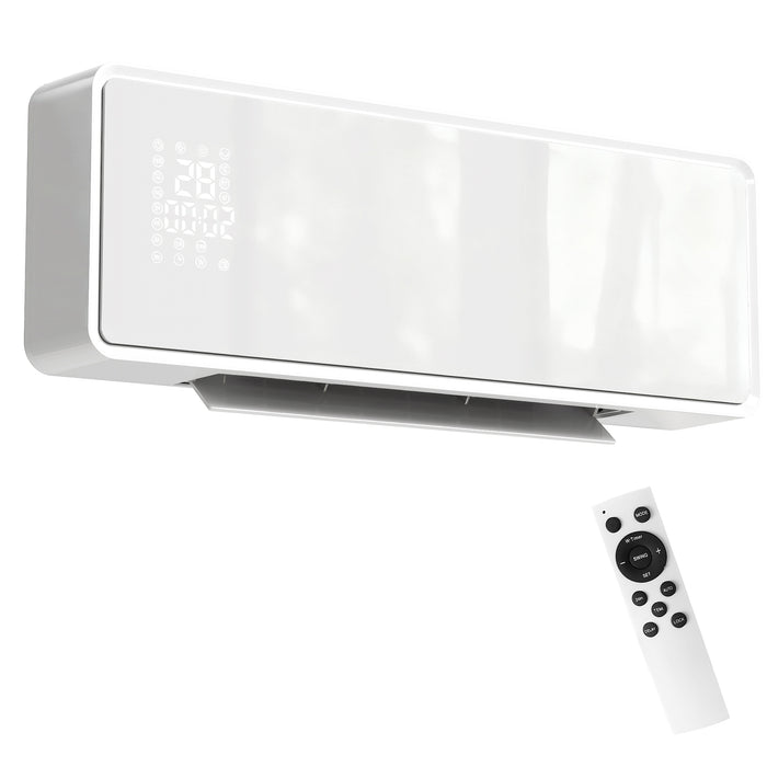 Harwelton White Wall Heater 2000W with Weekly Timer and Remote