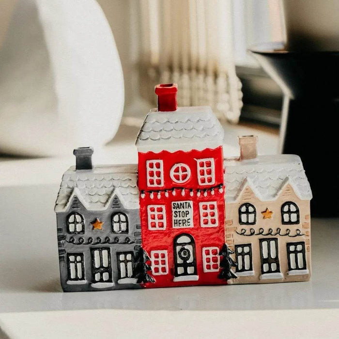 Harwelton™ Christmas Cottage Incense Cone Burner with 2 Cones