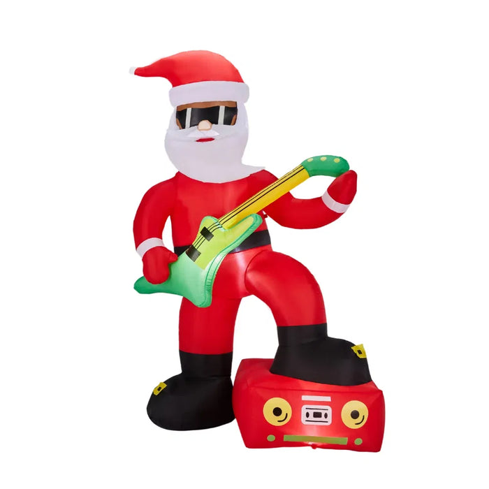Harwelton 7.5ft Inflatable Rock Star Santa with Guitar