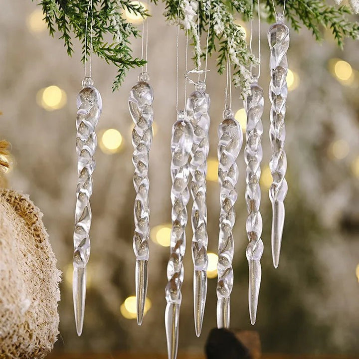 Shatterproof Acrylic Icicle Christmas Tree Decorations Set