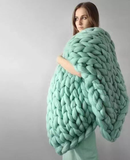 Chunky Knit Blanket, Super Thick and Cloud-Soft