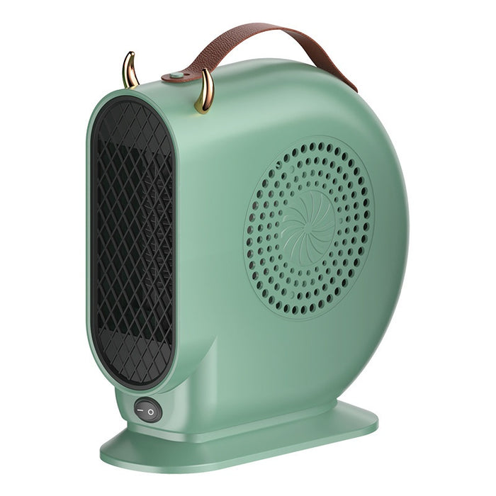 Harwelton Small Portable Fan Heater with Leather-Look Handle