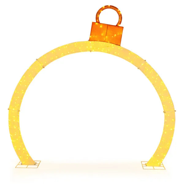 Harwelton 10.5ft Lighted Christmas Archway with Ornaments