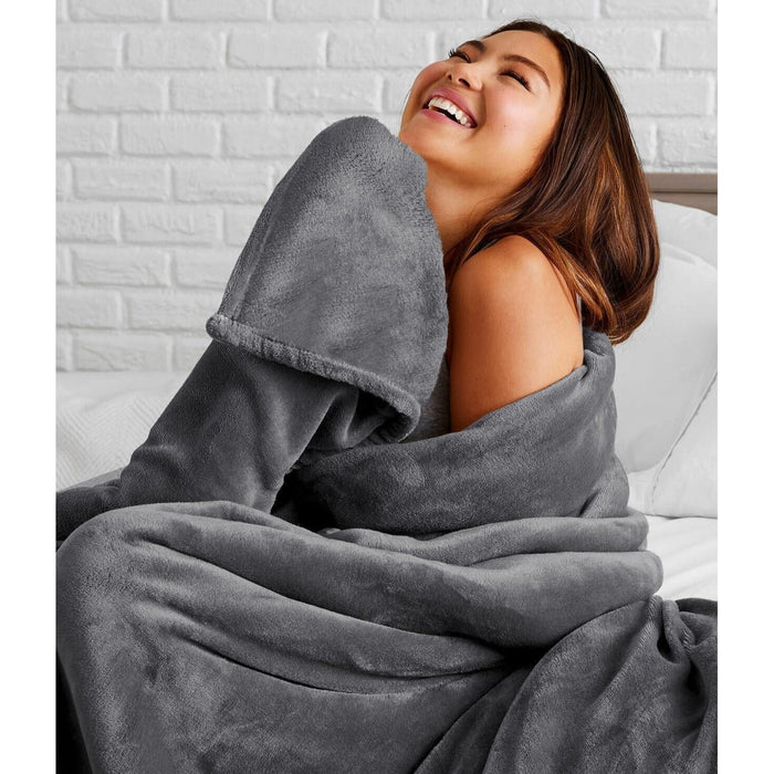 Harwelton™ Faux Fur Fleece Throw with Soft Mink-Like Feel