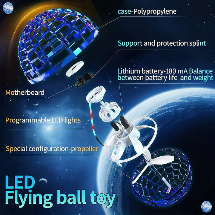 Harwelton™ Hand-Controlled Flying Orb Ball with Colourful LED Lights