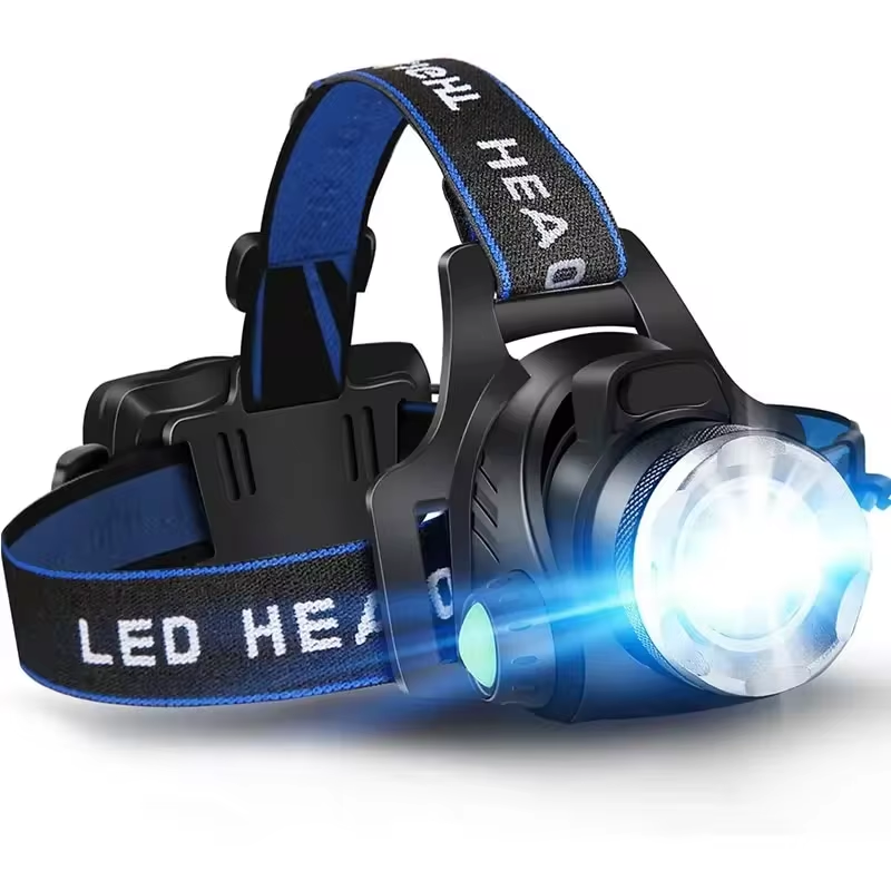 Harwelton™ Waterproof Rechargeable LED Head Torch with Adjustable Zoom