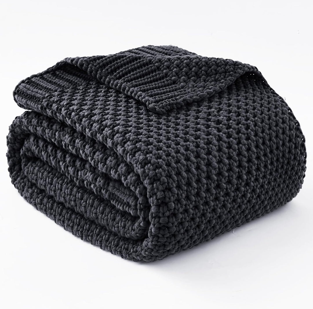 Chunky Knit Weighted Blanket in Breathable Cooling Microfibre