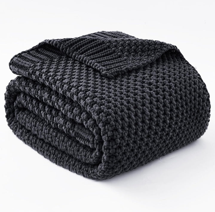 Chunky Knit Weighted Blanket in Breathable Cooling Microfibre