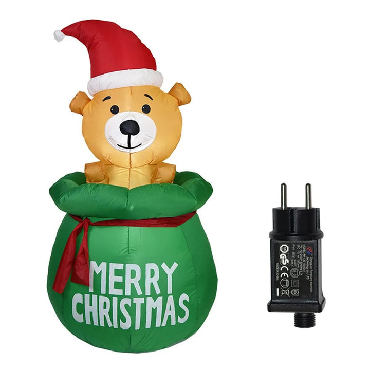 Inflatable Christmas Figure with LED Lights, 1.5 m Tall