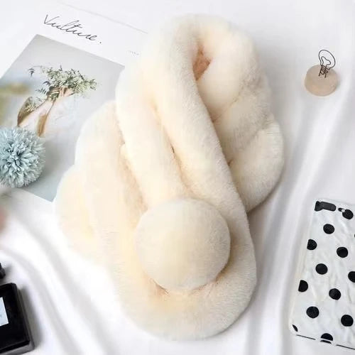 Plush Faux Fur Loop Scarf – Soft, Snug Neck Warmer