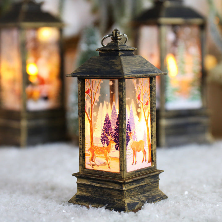 LED Lighted Spinning Christmas Lantern