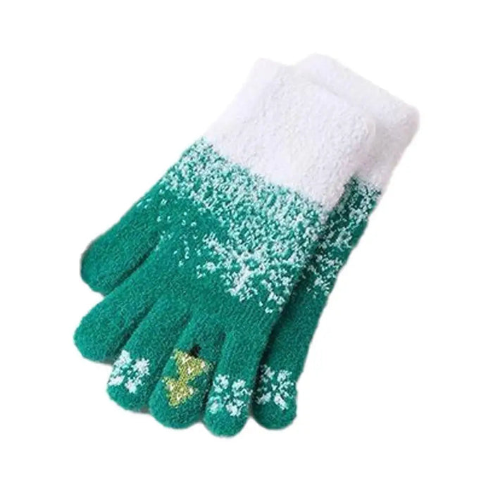 Harwelton™ Festive Fleece-Lined Fingerless Gloves with Mitten Flap