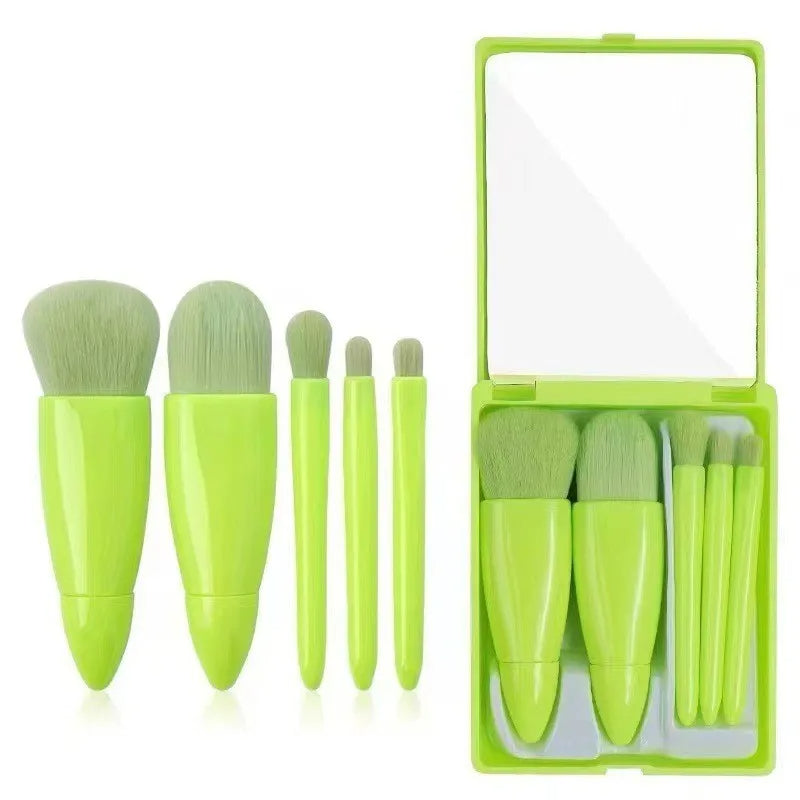 Harwelton™ Mini Make-Up Brush Set with Mirror in a Compact Case