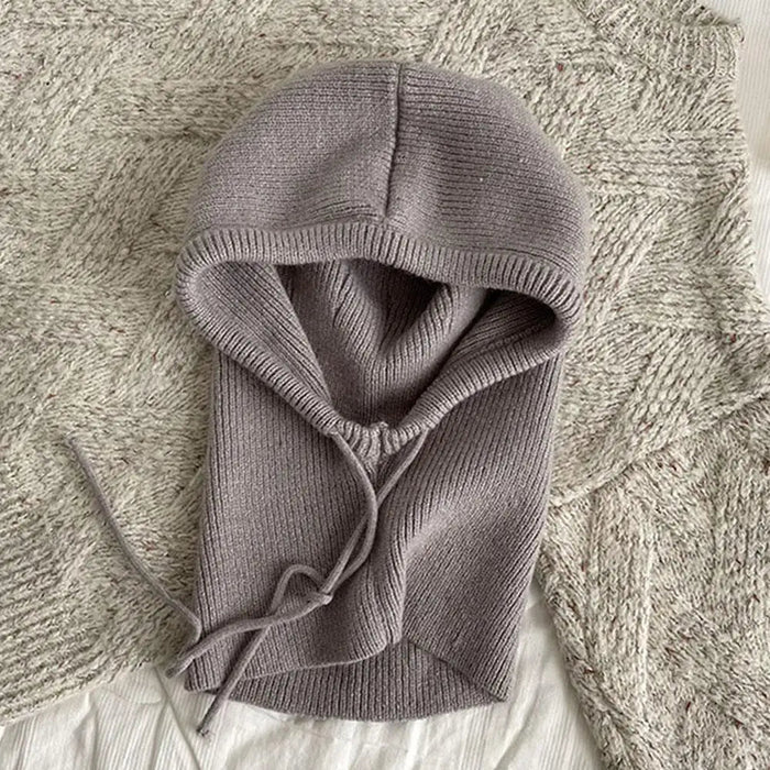 Harwelton™ Cashmere Knitted Hooded Balaclava with Built-In Neck Warmer