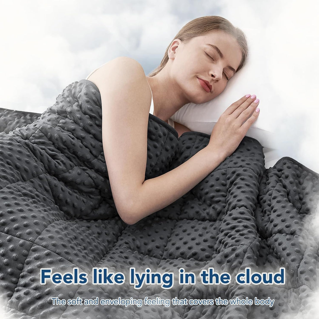 Weighted Blanket with Dot Texture and Cooling Microfibre