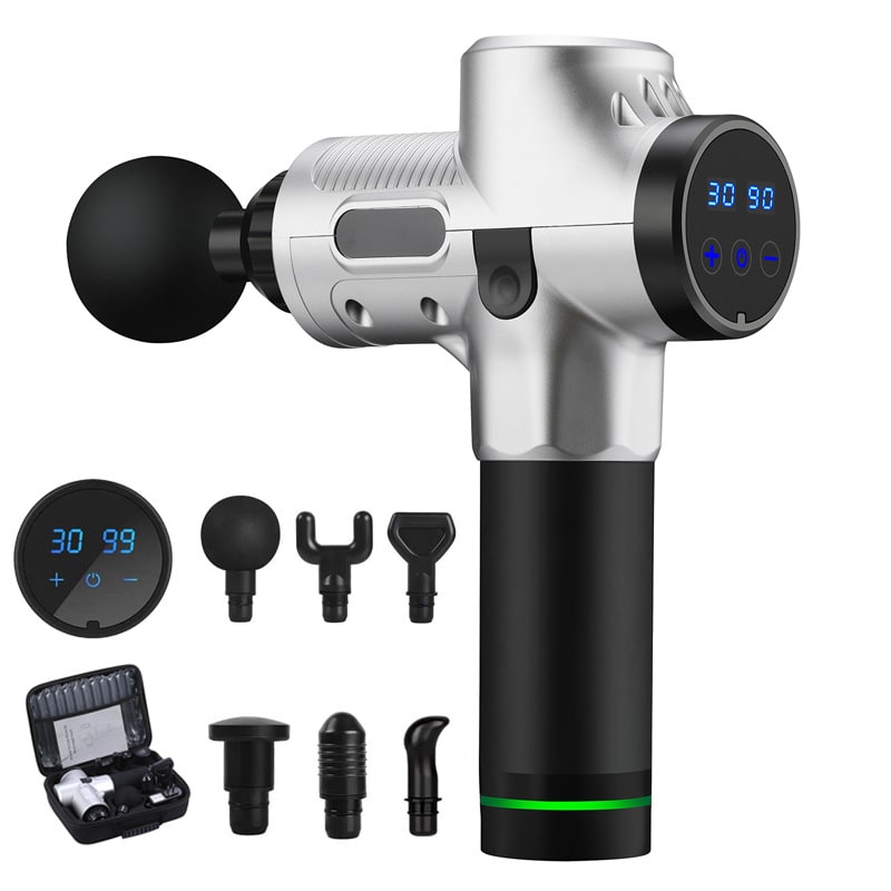 Handheld Massage Gun with Six Heads and LCD Touch Screen