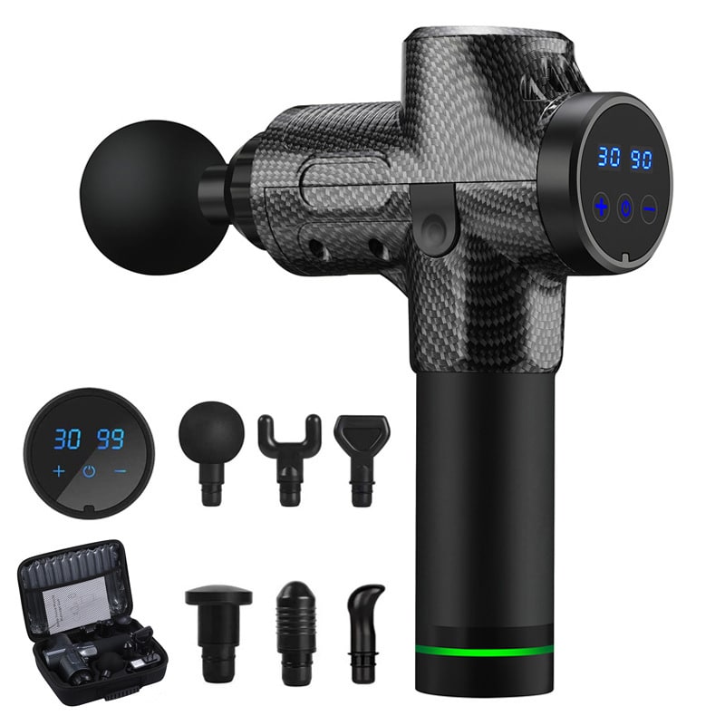 Handheld Massage Gun with Six Heads and LCD Touch Screen