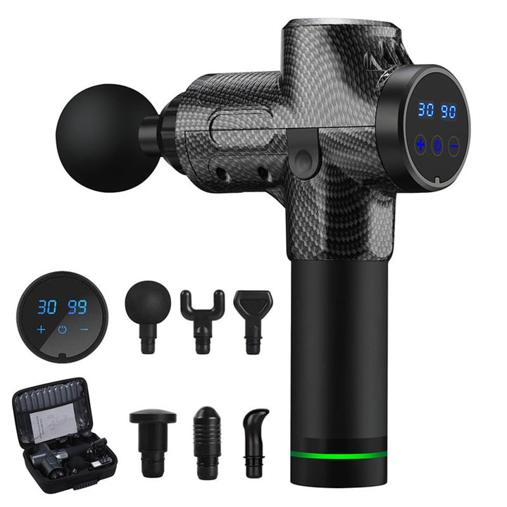 Handheld Massage Gun with Six Heads and LCD Touch Screen
