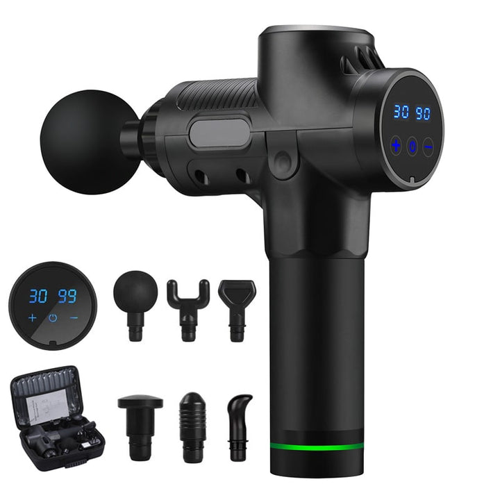 Handheld Massage Gun with Six Heads and LCD Touch Screen
