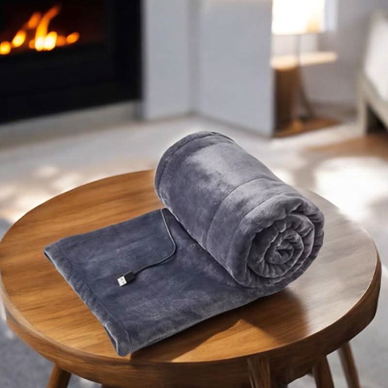 Harwelton™ Wearable USB Heated Flannel Blanket with 3 Settings