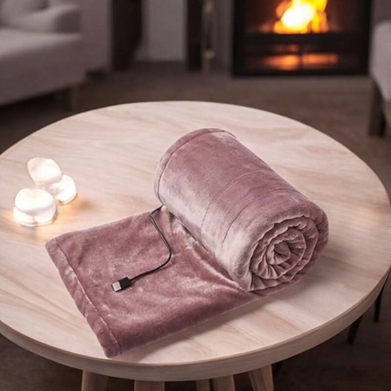 Harwelton™ Wearable USB Heated Flannel Blanket with 3 Settings