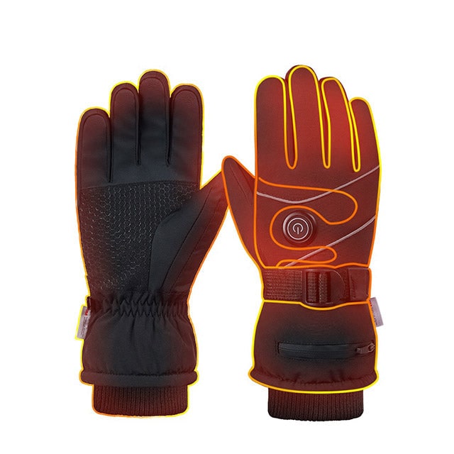USB Rechargeable Heated Mittens with Touchscreen Fingertips