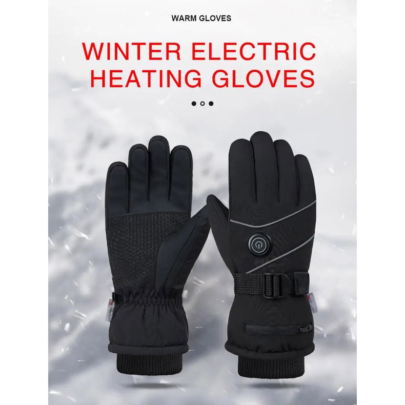 USB Rechargeable Heated Mittens with Touchscreen Fingertips