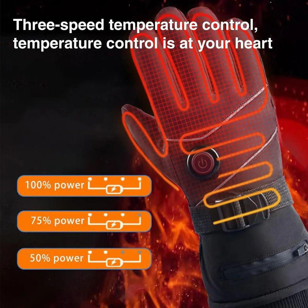 USB Rechargeable Heated Mittens with Touchscreen Fingertips