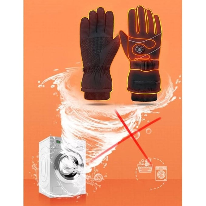 USB Rechargeable Heated Mittens with Touchscreen Fingertips