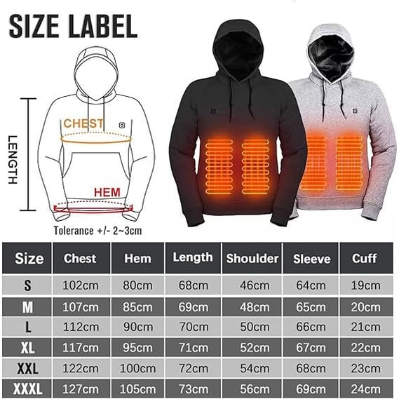 Harwelton™ Zip-Up Heated Hoodie with Drawstring Hood &amp; 3 Heat Levels