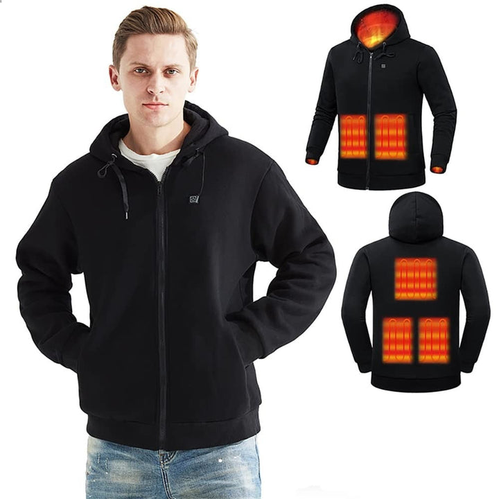 Harwelton™ Zip-Up Heated Hoodie with Drawstring Hood &amp; 3 Heat Levels