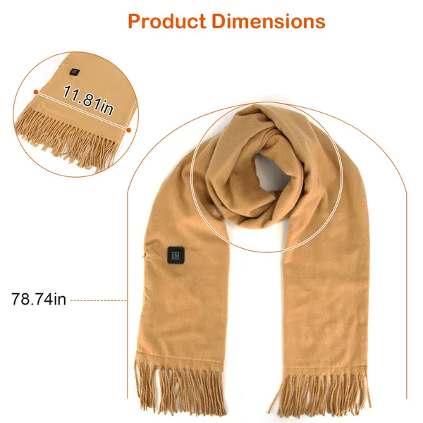 Harwelton™ Heated Fleece Scarf with USB Power and 3 Heat Settings