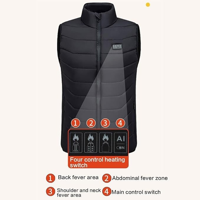 Harwelton™ Quilted USB Heated Gilet with Multiple Heating Zones
