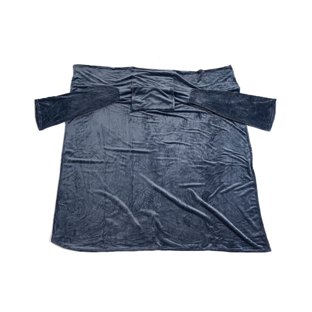 Heated Wearable Blanket with Sleeves and Chest Panel