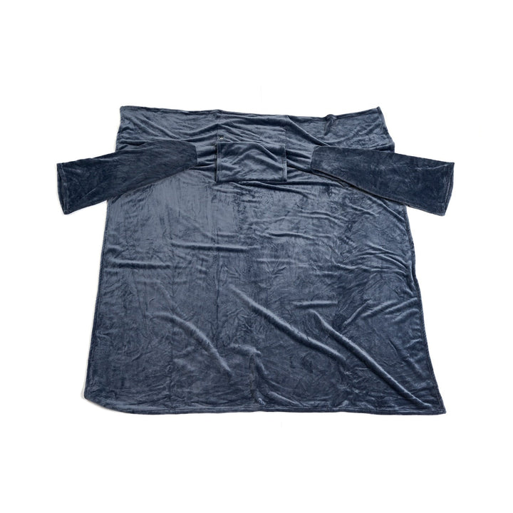 Heated Wearable Blanket with Sleeves and Chest Panel