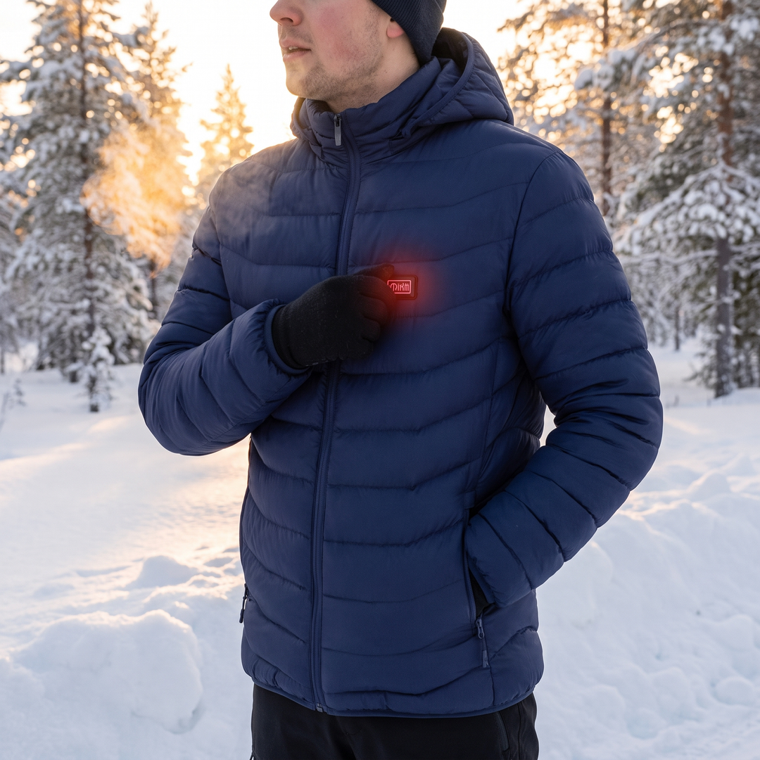 Unisex Heated Jacket with 9 Heat Zones &amp; Detachable Hood – Harwelton