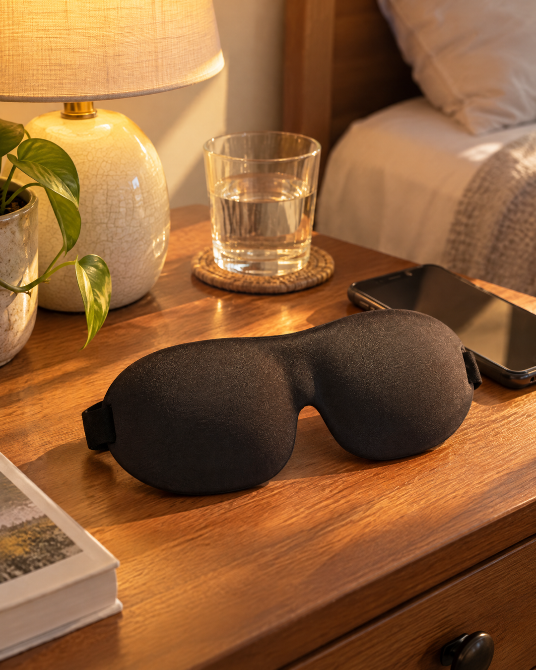 Contoured Sleep Mask – 3D Blackout Eye Mask for Sleeping, Travel &amp; Naps, Adjustable Strap, 1 to 10 Pack