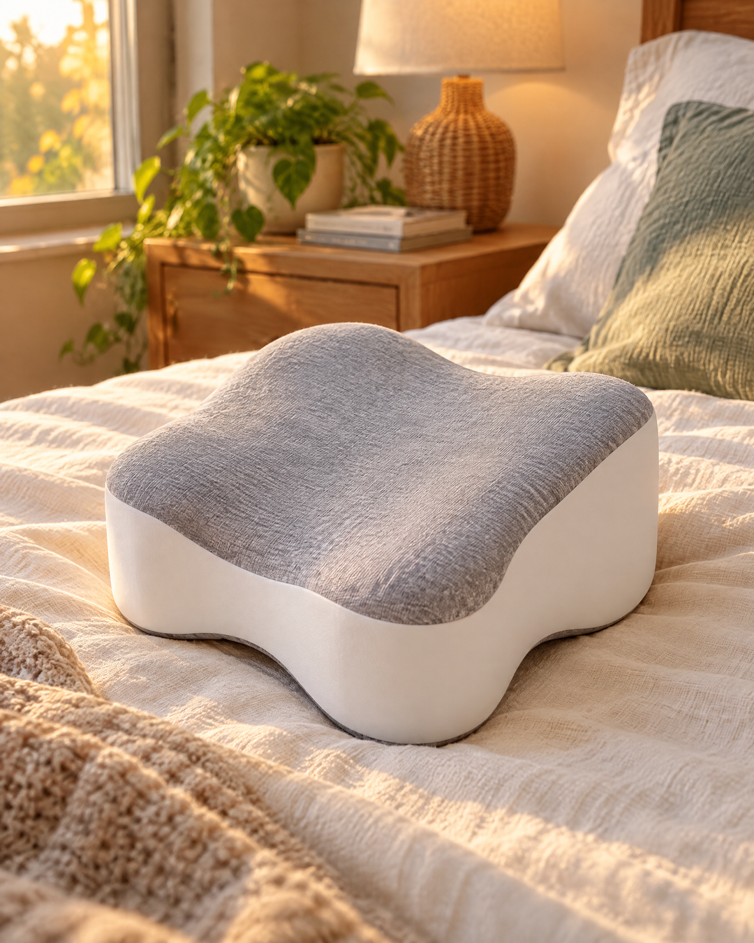 Harwelton™ Contoured Memory Foam Knee Pillow for Side Sleepers