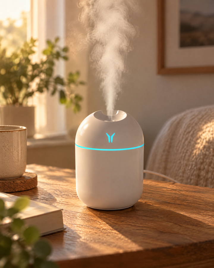 Mini USB Humidifier with Colour-Changing Night Light
